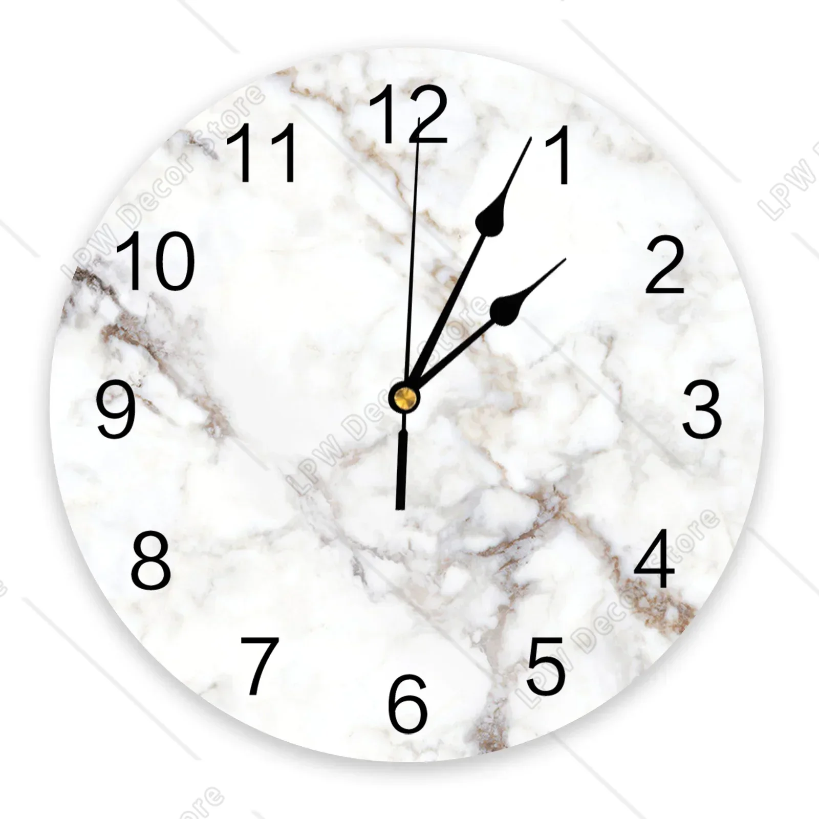 Interior Design Kitchen And Living Room - Marble Agate Wall Clock Modern Design