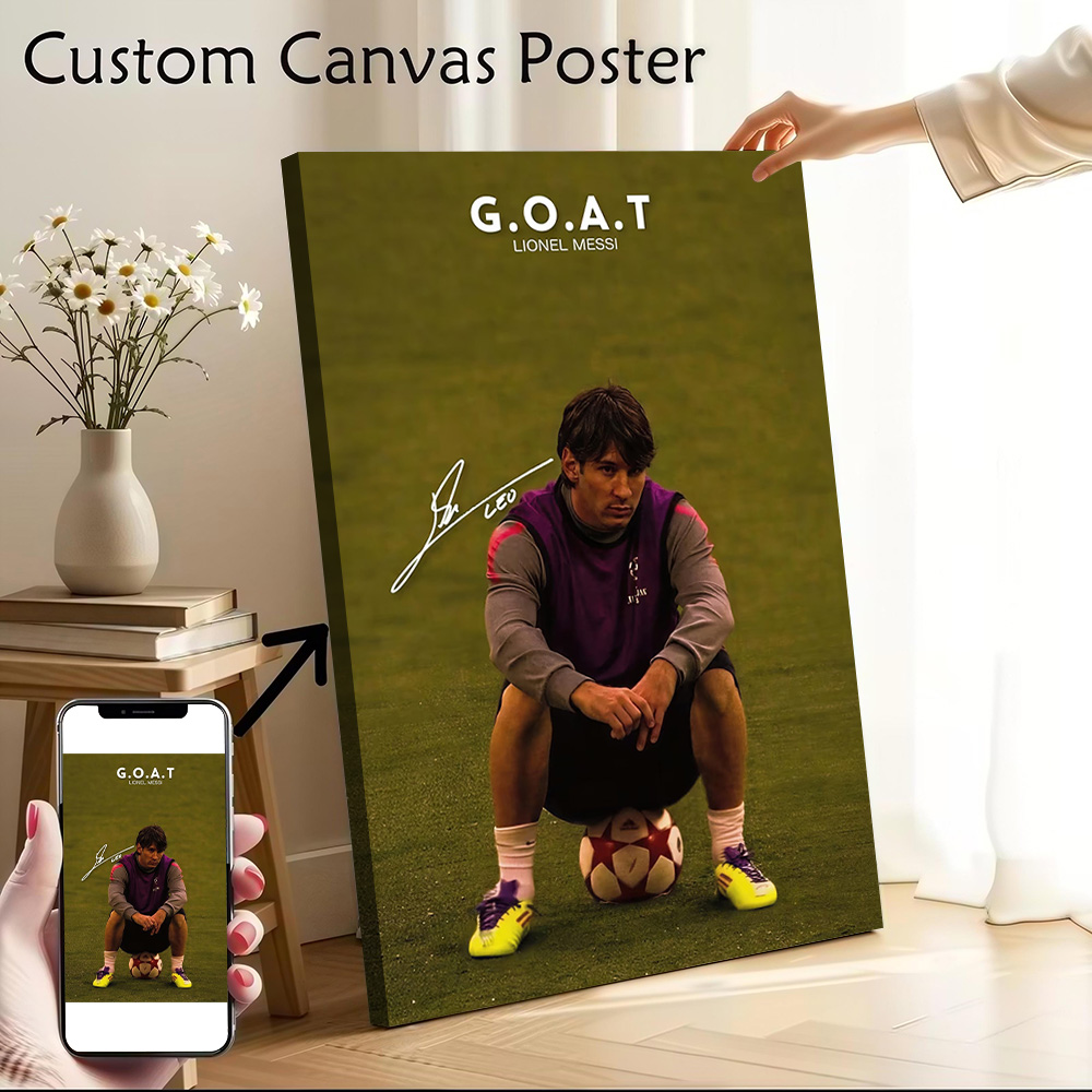 Interior Design House - Lionel Messi Poster Canvas Wall Art