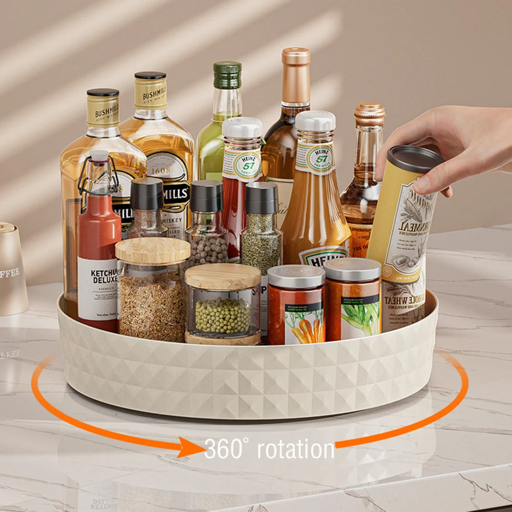 Travertine Tray Oval - 1Pc Kitchen Storage Spice Rack 360
