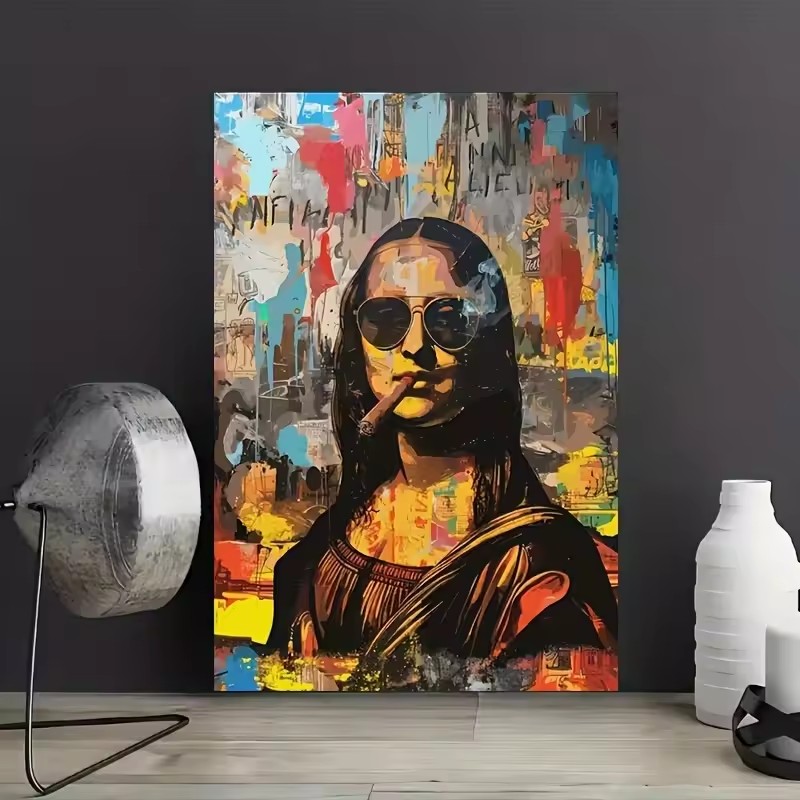Interior Design House - Interesting Mona Lisa Creative Watercolor Canvas