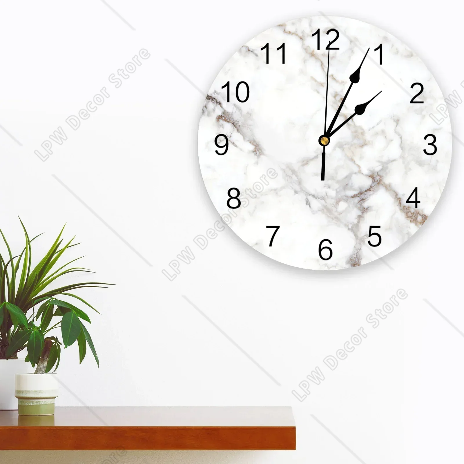 Marble Agate Wall Clock Modern - Interior Design Kitchen And Living Room 리뷰 및 가격