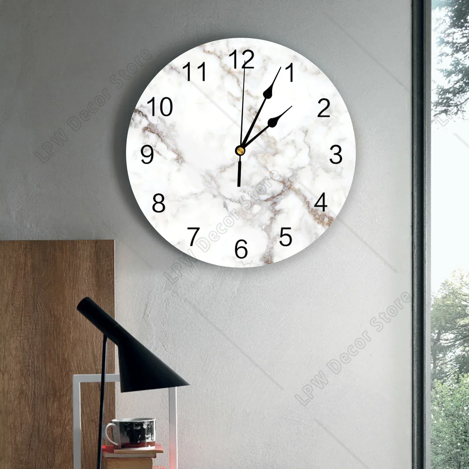 Marble Agate Wall Clock Modern - Interior Design Kitchen And Living Room 리뷰 및 가격