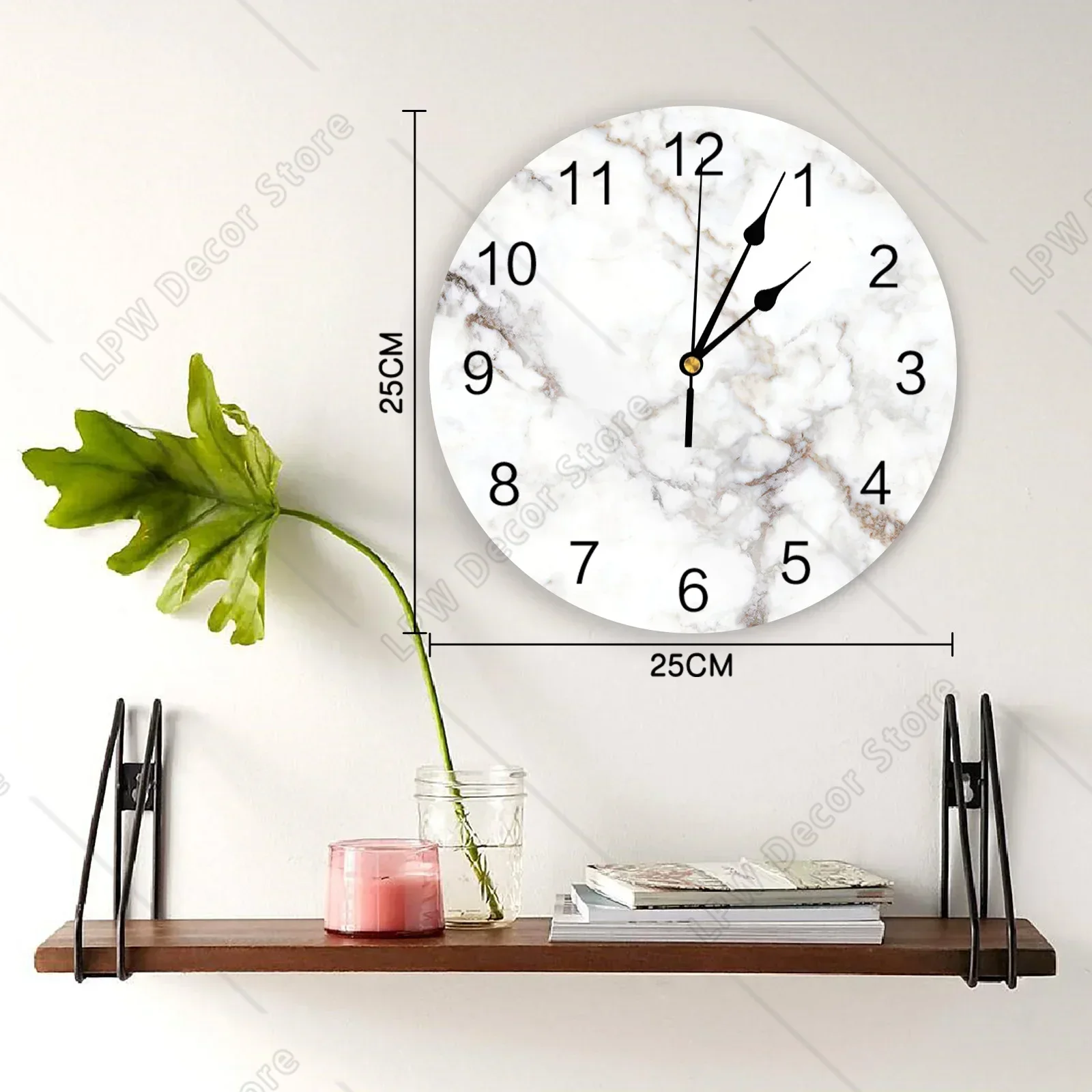 Marble Agate Wall Clock Modern - Interior Design Kitchen And Living Room 리뷰 및 가격