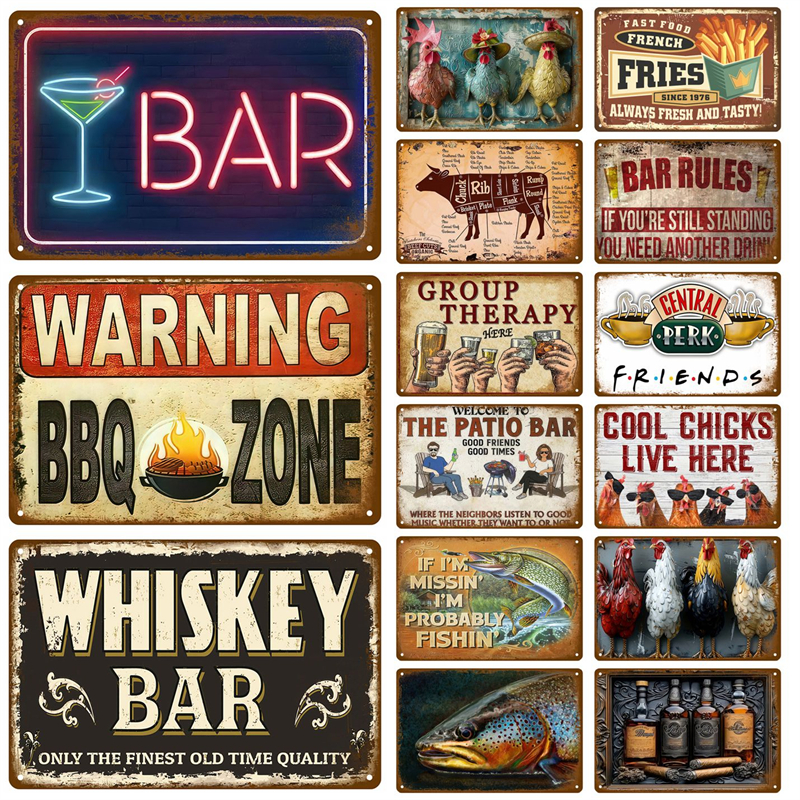 Vintage Bar Metal Signs Bathro - Interior Design Poster 리뷰 및 가격