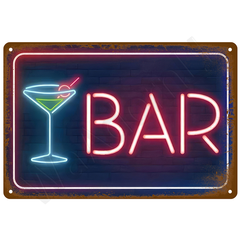 Vintage Bar Metal Signs Bathro - Interior Design Poster 리뷰 및 가격