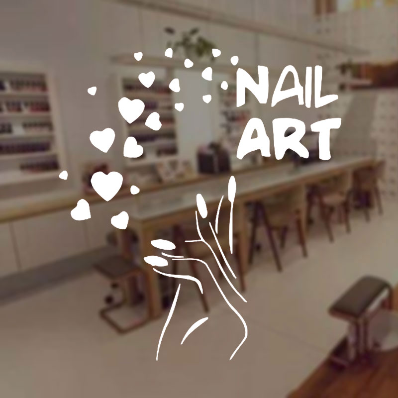 Nails Art Window Decals Love B - Interior Design Nail Salon 리뷰 및 가격