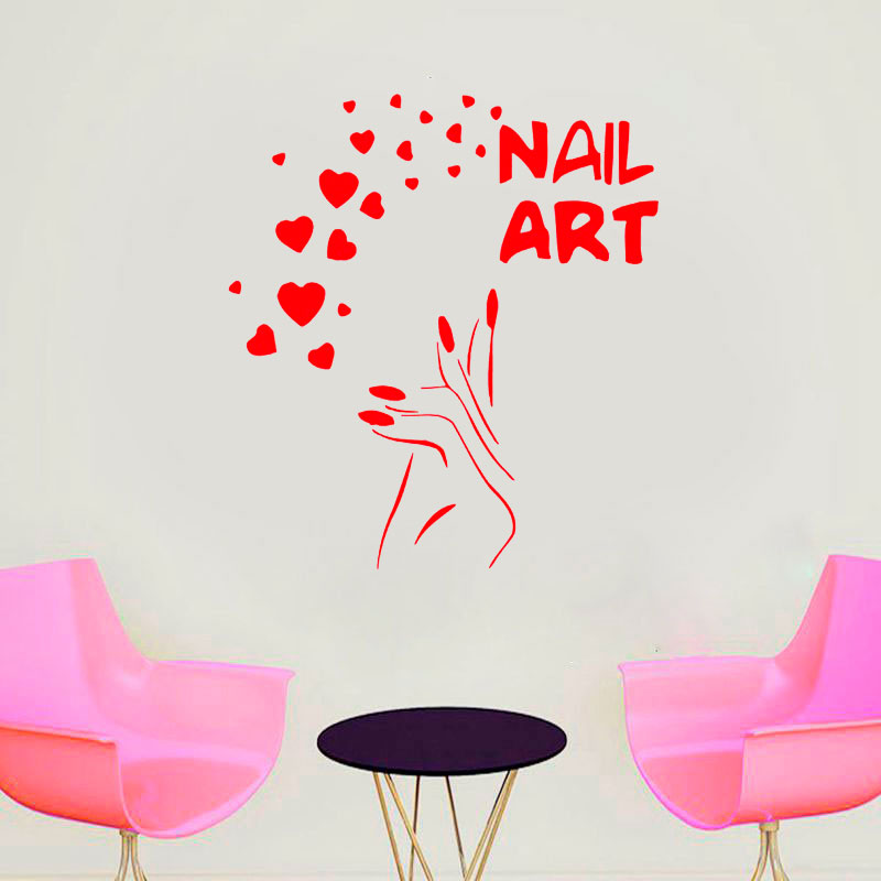 Nails Art Window Decals Love B - Interior Design Nail Salon 리뷰 및 가격
