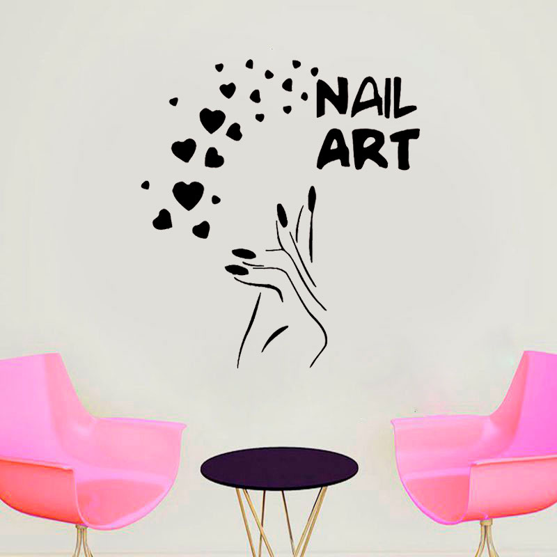 Nails Art Window Decals Love B - Interior Design Nail Salon 리뷰 및 가격