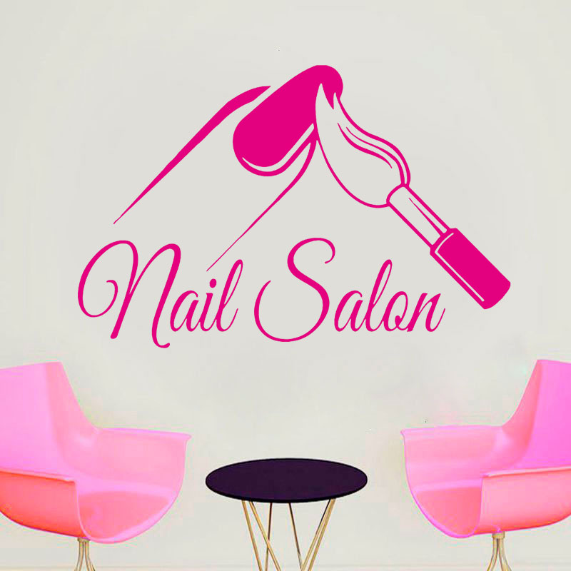 Nail Salon Shop Wall Decal Man - Interior Design Nail Salon 리뷰 및 가격