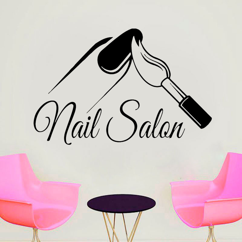 Nail Salon Shop Wall Decal Man - Interior Design Nail Salon 리뷰 및 가격