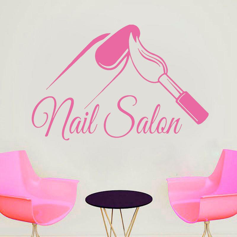 Nail Salon Shop Wall Decal Man - Interior Design Nail Salon 리뷰 및 가격