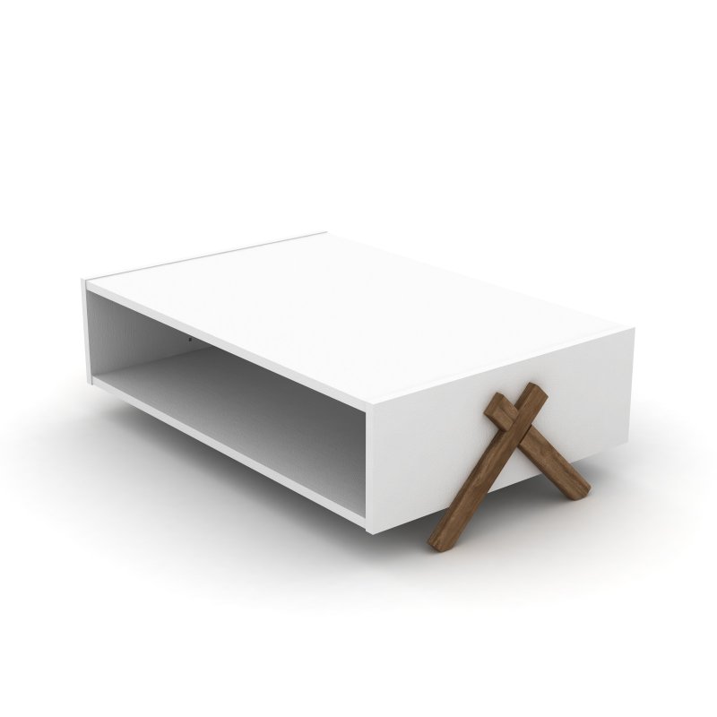HT Design Kipp Cross Legs Wood - Interior Design White And Wood 리뷰 및 가격