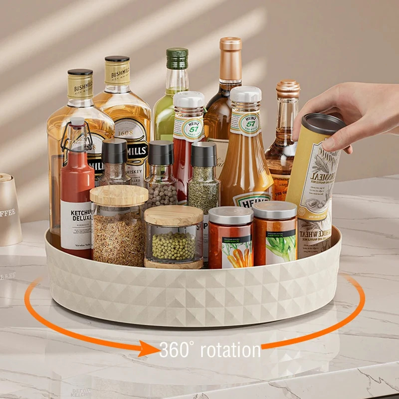 1Pc 360 Degree Rotating Spice  - Travertine Tray Oval 리뷰 및 가격