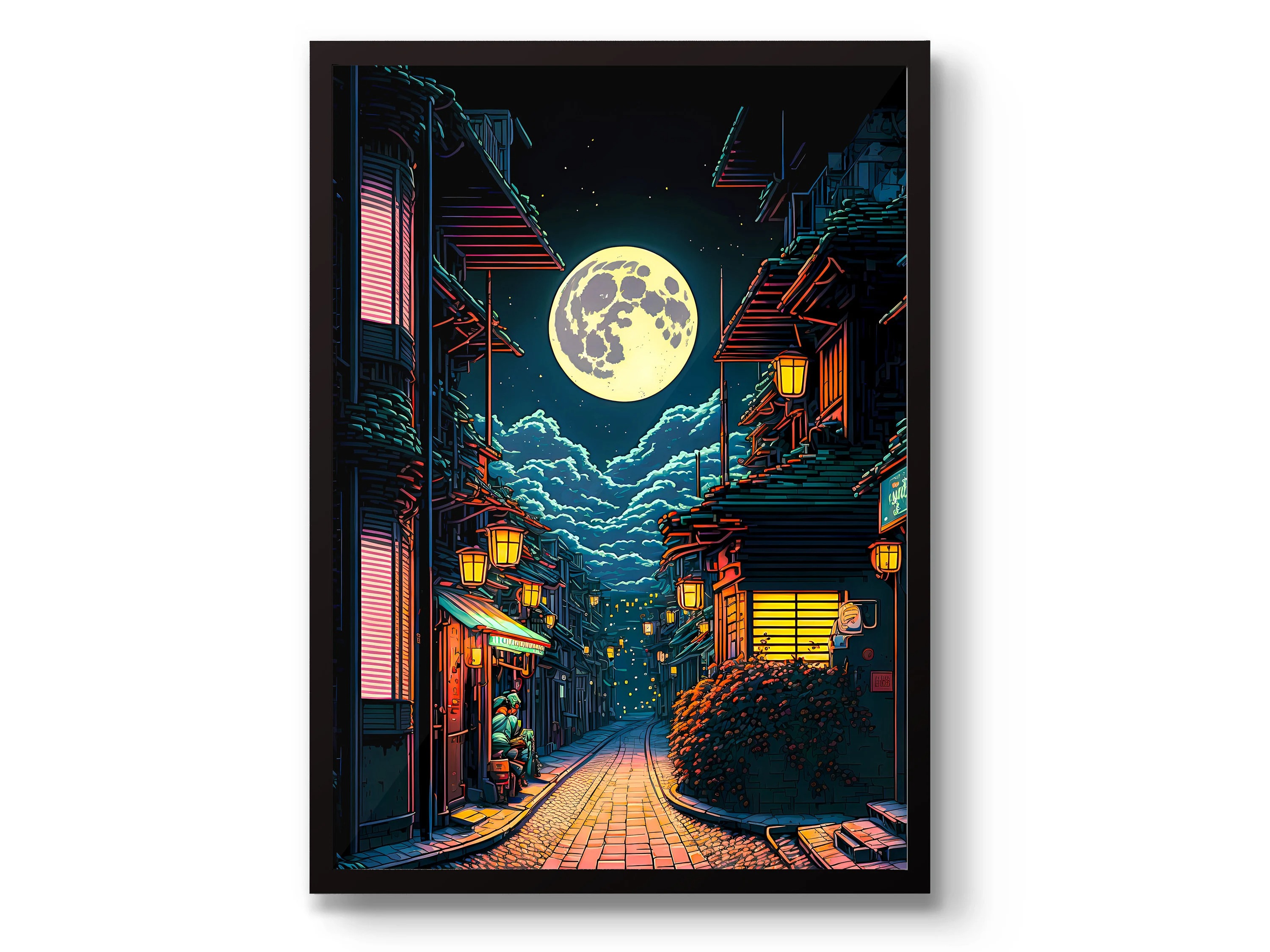 Japanese Tokyo Teahouse Cartoo - Interior Design Poster 리뷰 및 가격