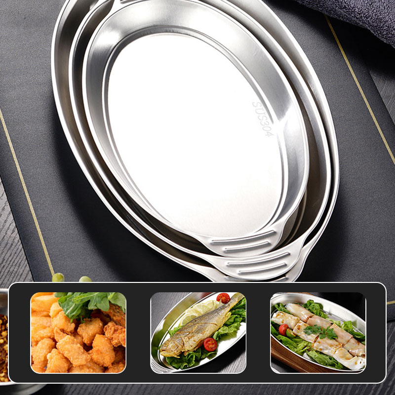3pcs/6pcs Stainless Steel Serv - Travertine Tray Oval 리뷰 및 가격