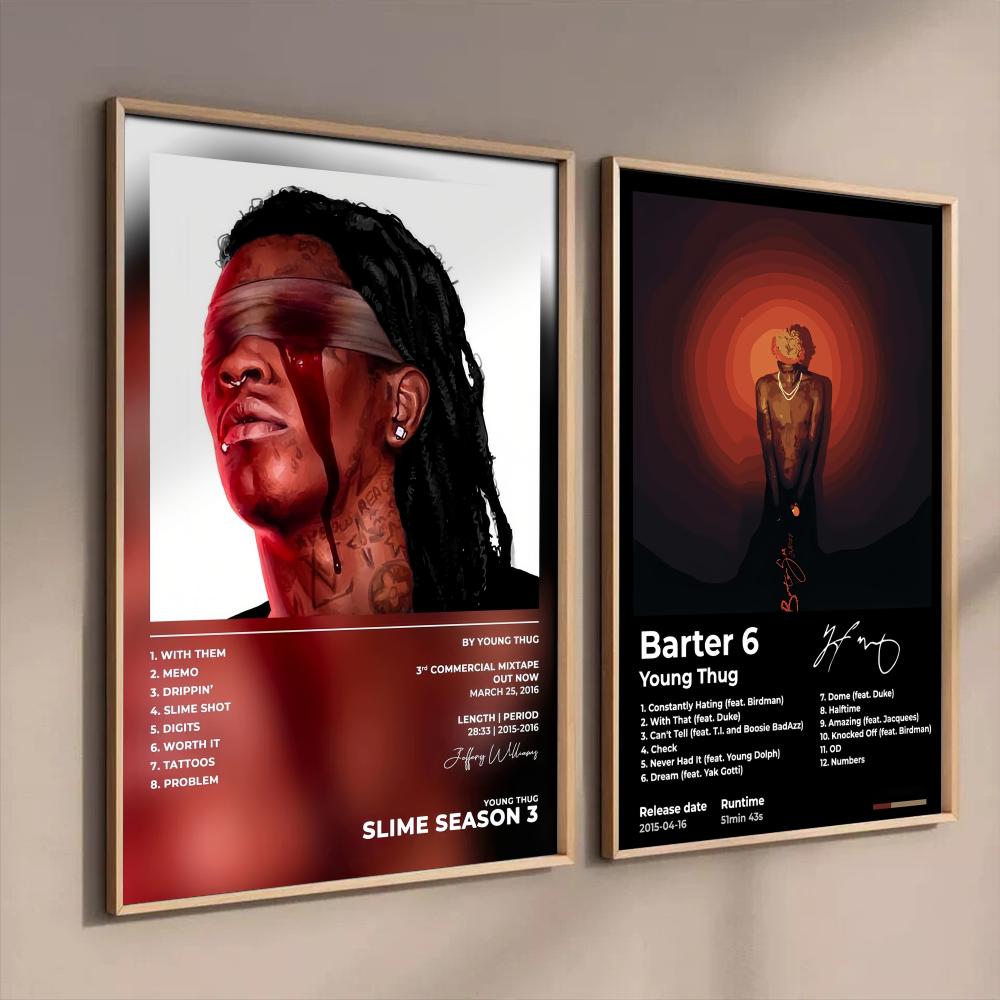 Hip Hop Rapper Y-Young Thug Po - Interior Design Poster 리뷰 및 가격