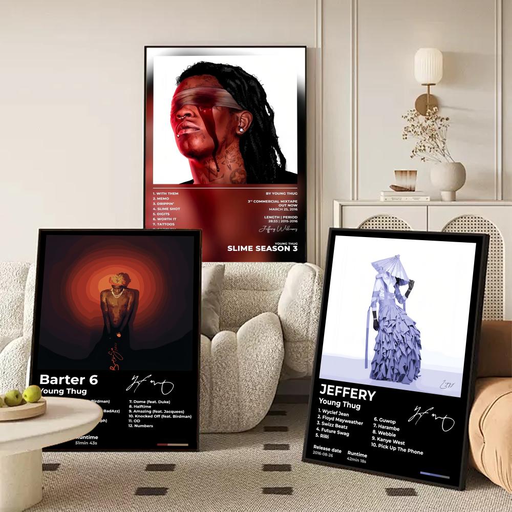 Hip Hop Rapper Y-Young Thug Po - Interior Design Poster 리뷰 및 가격