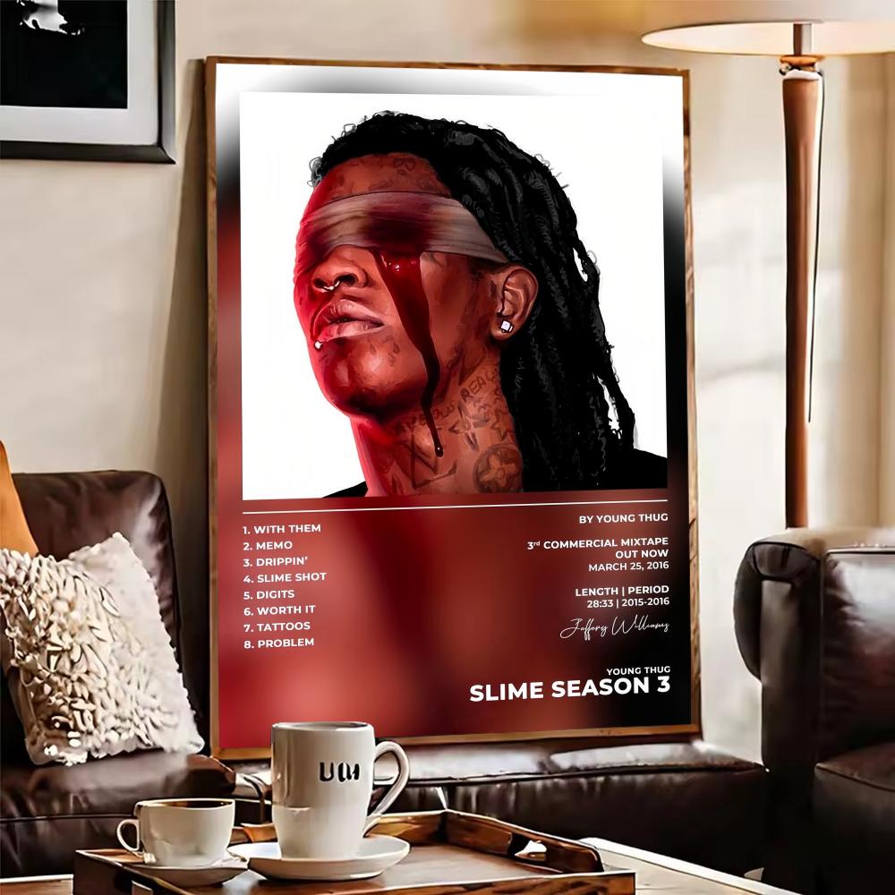 Hip Hop Rapper Y-Young Thug Po - Interior Design Poster 리뷰 및 가격