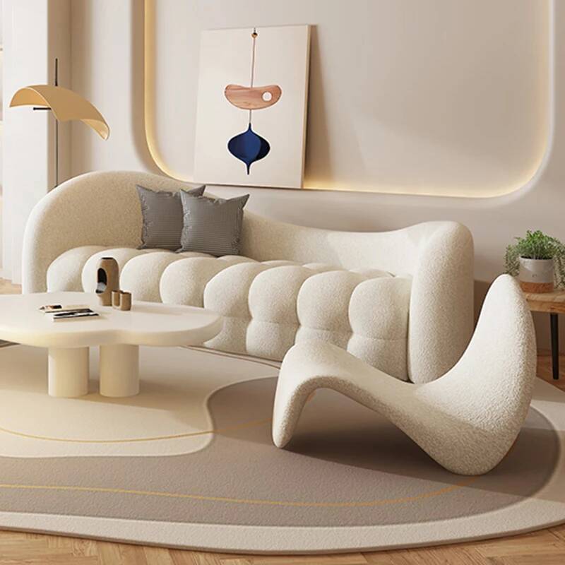 Cream White Living Room Sofas  - Interior Design White And Wood 리뷰 및 가격