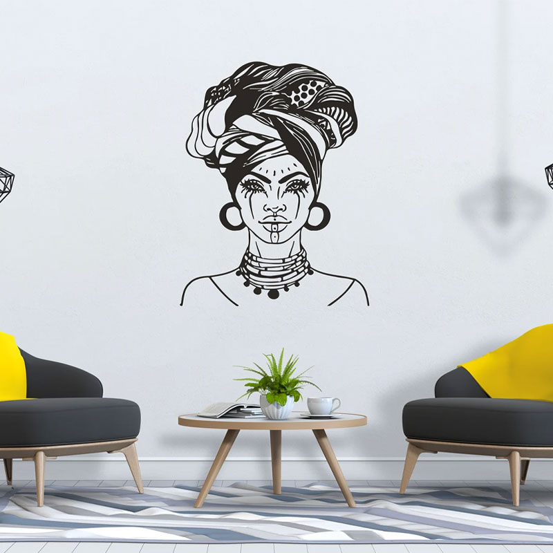 Beautiful African Woman Wall D - Interior Design With Wallpaper 리뷰 및 가격