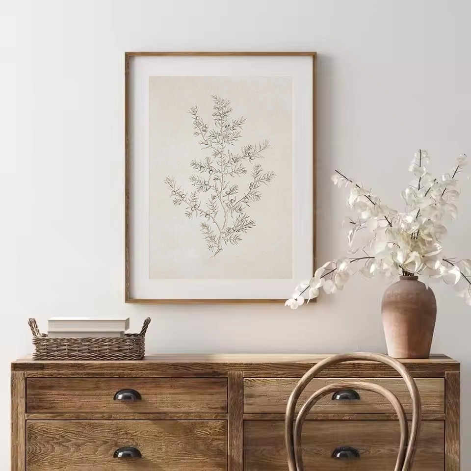 Vintage Minimalist Olive Branc - Interior Design Poster 리뷰 및 가격