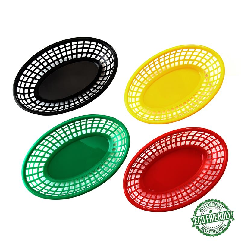 6-12Pcs Fast Food Baskets Plas - Travertine Tray Oval 리뷰 및 가격