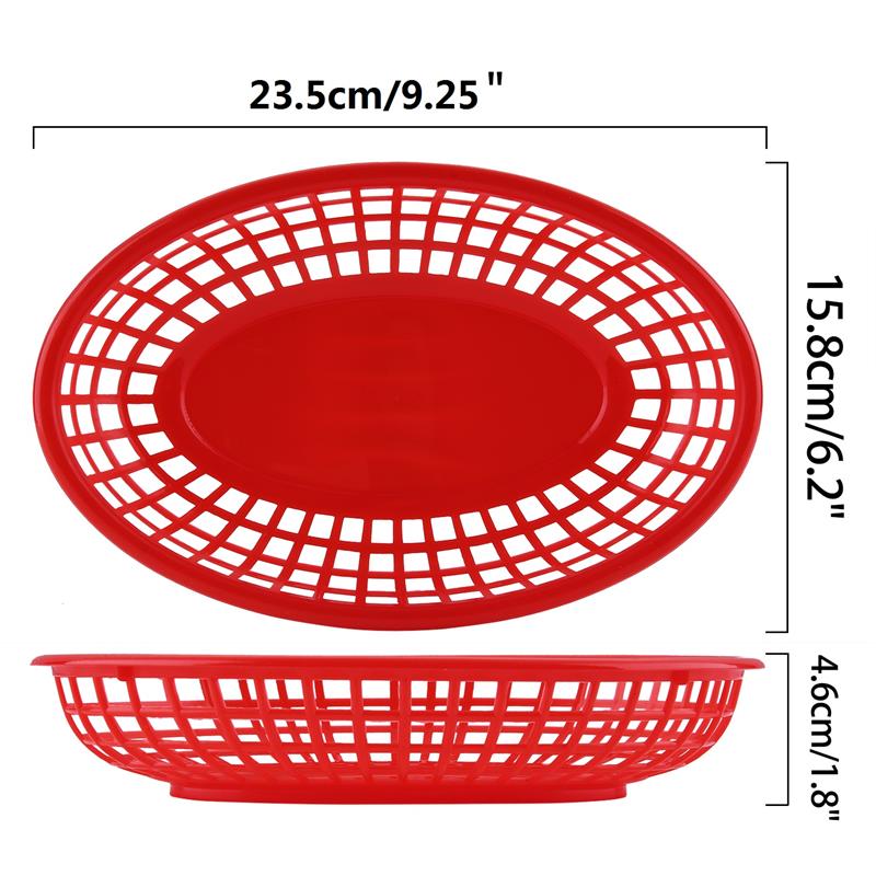 6-12Pcs Fast Food Baskets Plas - Travertine Tray Oval 리뷰 및 가격