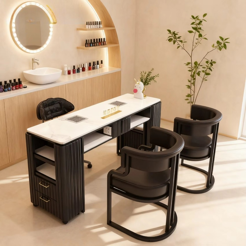 Luxury Modern Black Nail Furni - Interior Design Nail Salon 리뷰 및 가격