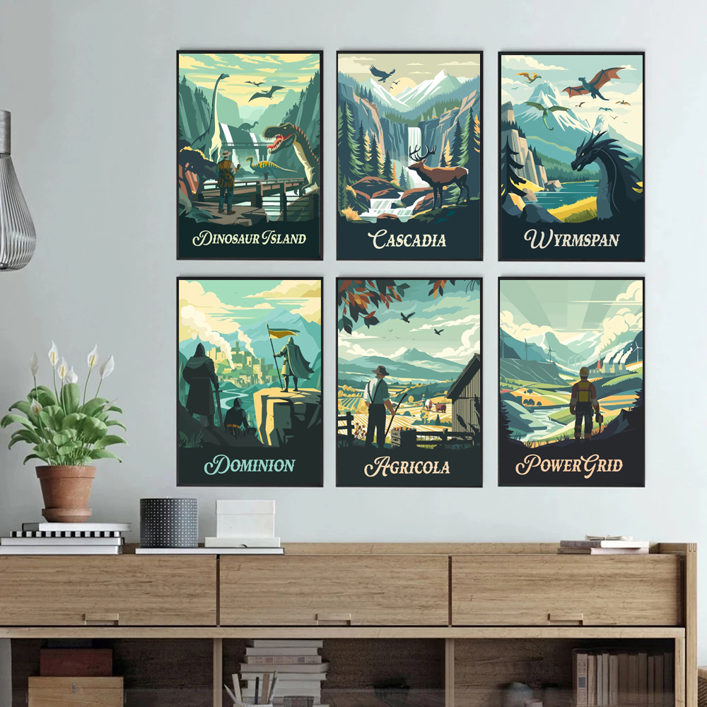 Cartoon Abstract Game Scene La - Interior Design Poster 리뷰 및 가격