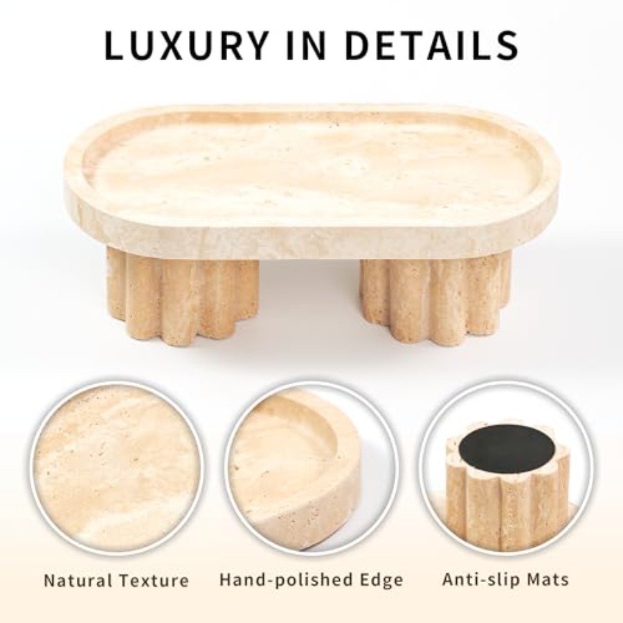 Travertine Marble Perfume Tray - Travertine Tray Oval 리뷰 및 가격