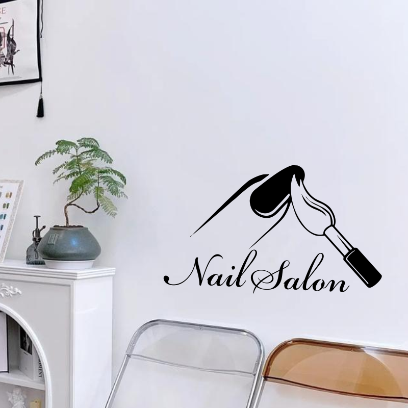 Nail Salon Shop Wall Decal Man - Interior Design Nail Salon 리뷰 및 가격