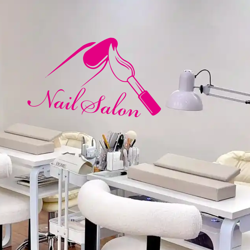 Nail Salon Shop Wall Decal Man - Interior Design Nail Salon 리뷰 및 가격