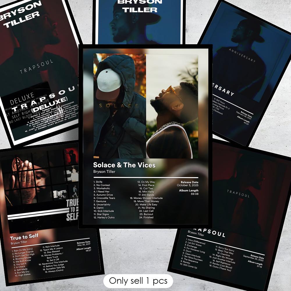 B-Bryson Tiller Rapper Album P - Interior Design Poster 리뷰 및 가격