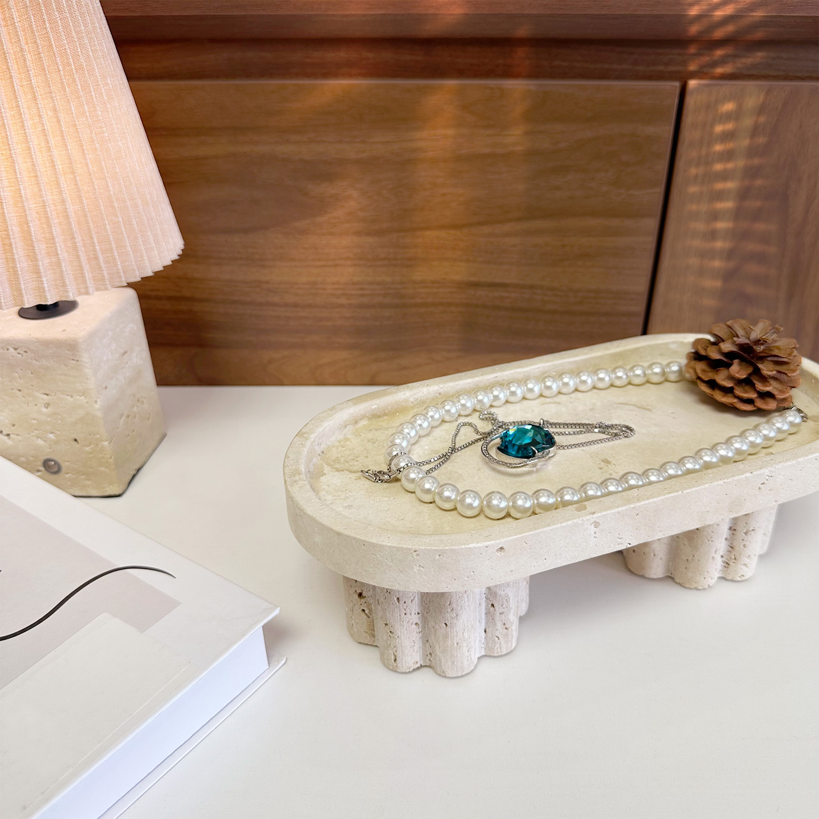 Natural travertine oval tray,  - Travertine Tray Oval 리뷰 및 가격