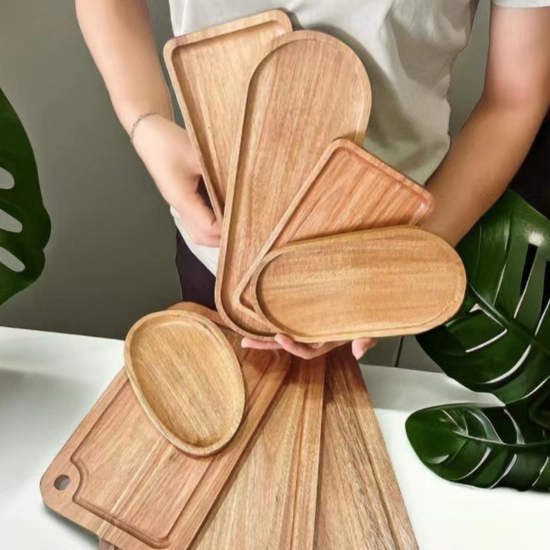 Wabi Sabi Style Acacia Wood De - Travertine Tray Oval 리뷰 및 가격