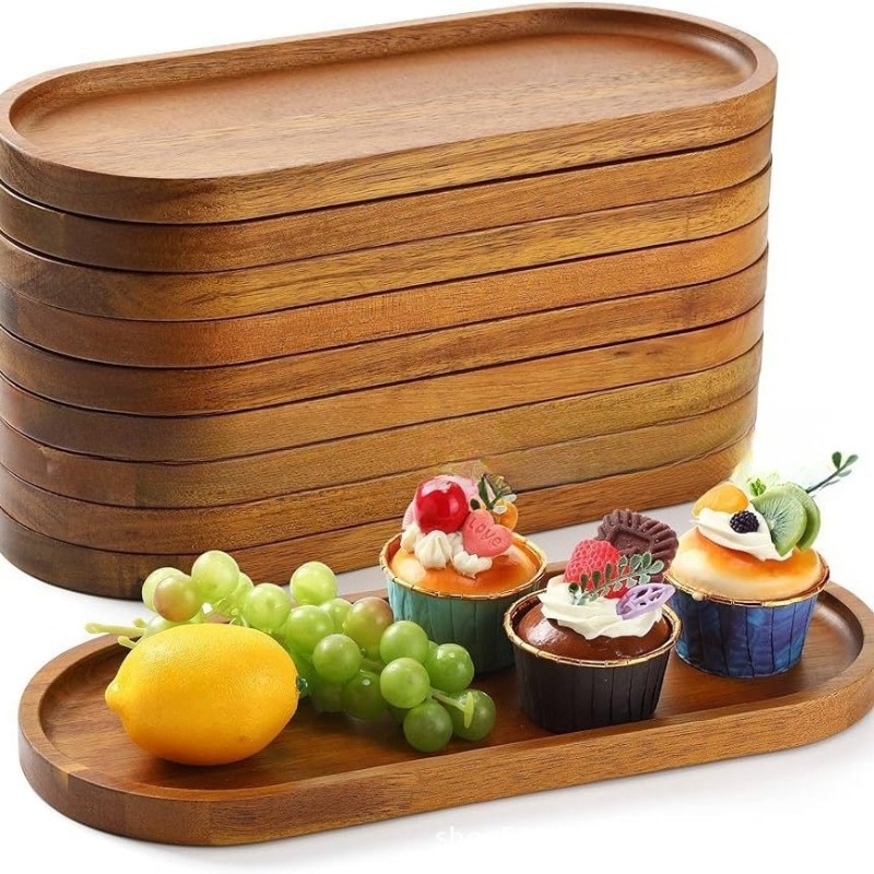 Wabi Sabi Style Acacia Wood De - Travertine Tray Oval 리뷰 및 가격