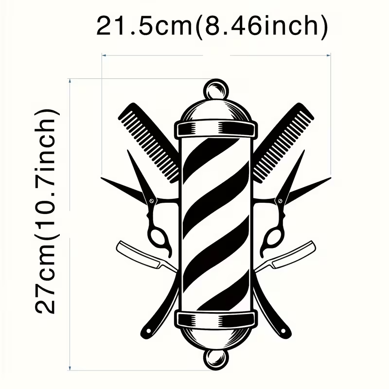 Barber Shop Wall Sticker Vinyl - Interior Design With Wallpaper 리뷰 및 가격